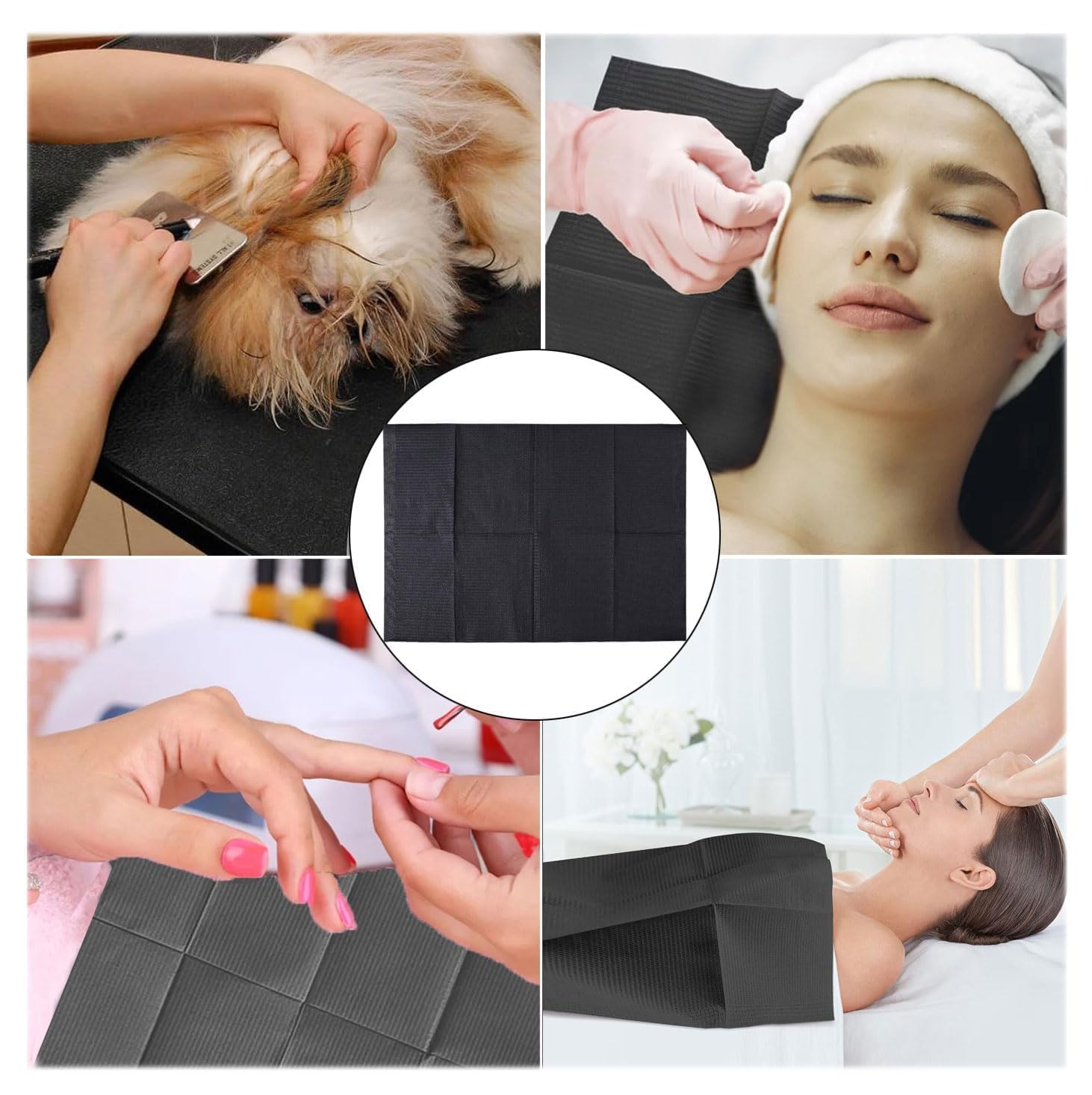 50 Pezzi Bavaglini Dentali,34cm*45cm Tovaglia Monouso per Tatuaggi,Bavaglini Per Tatuaggio,Bavaglini per Tatuaggio Usa e Getta,Adatto per tovaglioli per catering,cliniche,studi di tatuaggi,ecc.(Nero)