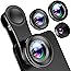Criacr (Upgraded Version) Phone Camera Lens, 0.4X Wide Angle Lens, 180°Fisheye Lens and 10X Macro Lens (Screwed Together), Cl