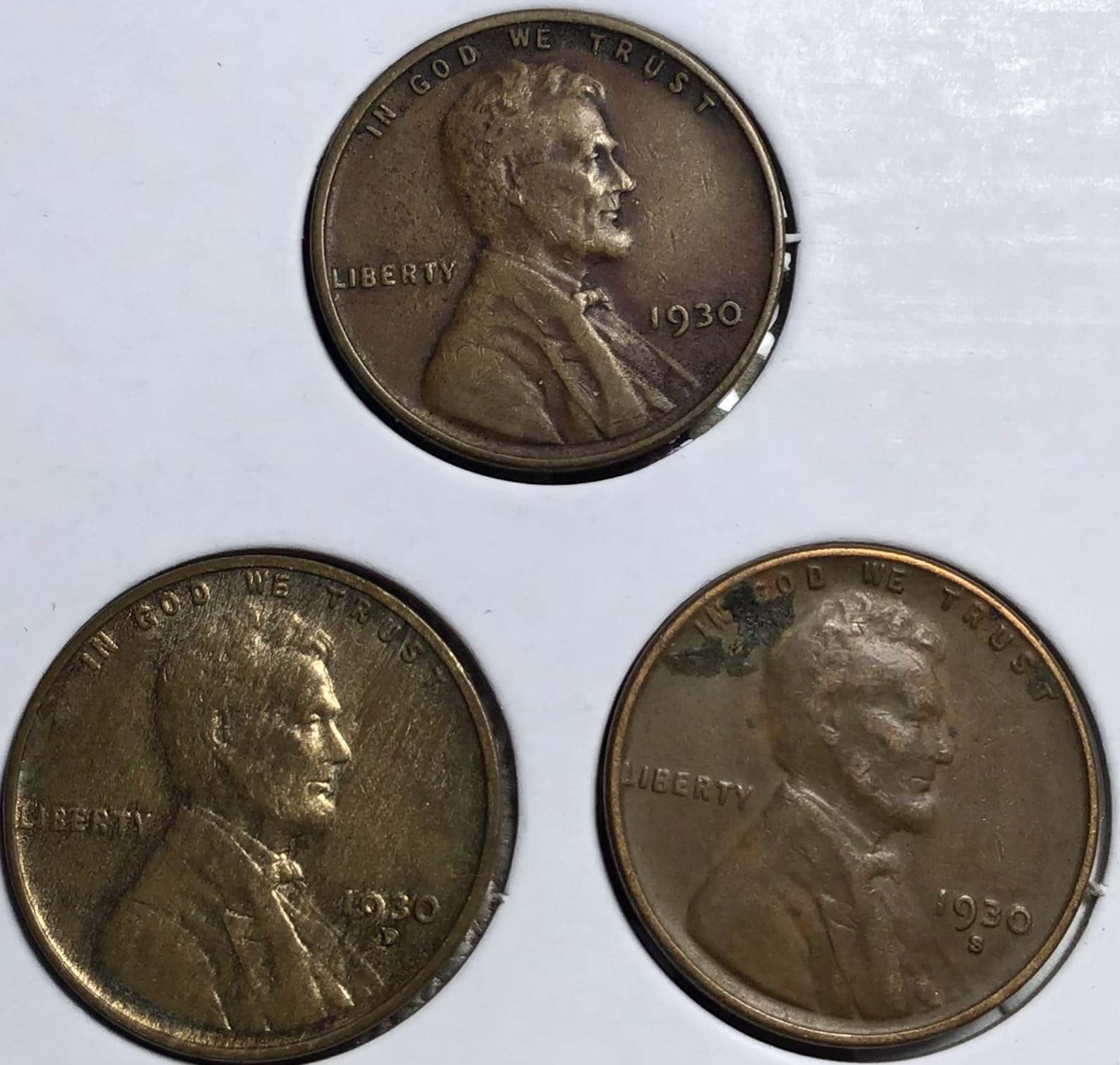 1930 P D S Lincoln Wheat Cent Penny Set Extremely Fine