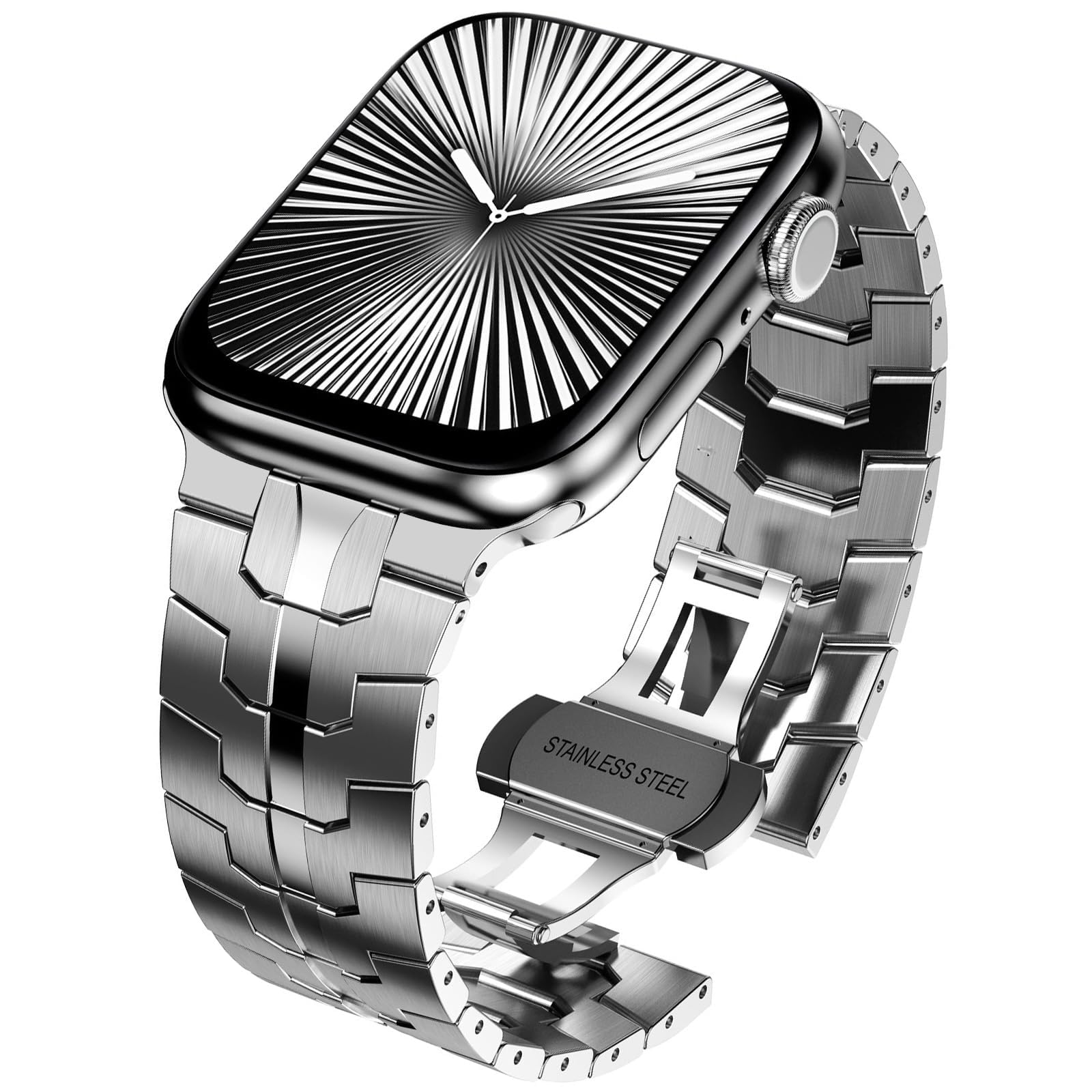 Amazon.com: WINGLE Stainless Steel Band for Apple Watch Band  display picture 1