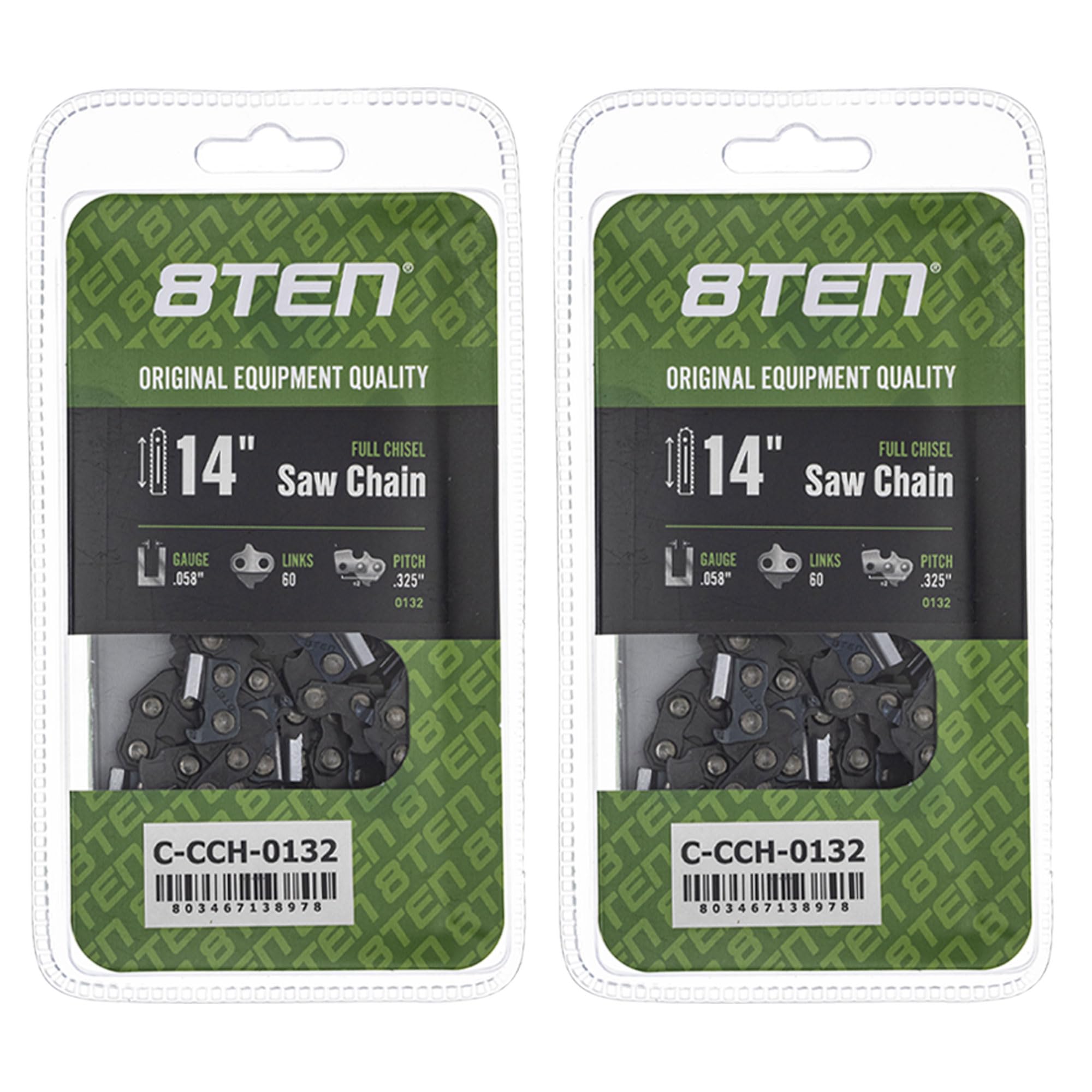 Amazon.com: 8TEN Full Chisel Chainsaw Chain 14 Inch .058 .325 60DL