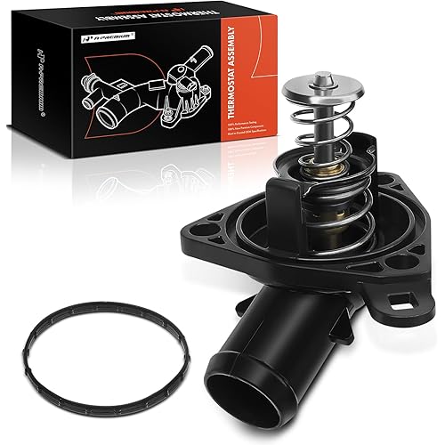 A-Premium Engine Coolant Thermostat Housing Assembly with Gasket Compatible with Honda Civic 2002-2005 CR-V Acura RSX 2002-2006 2.0L 2.4L