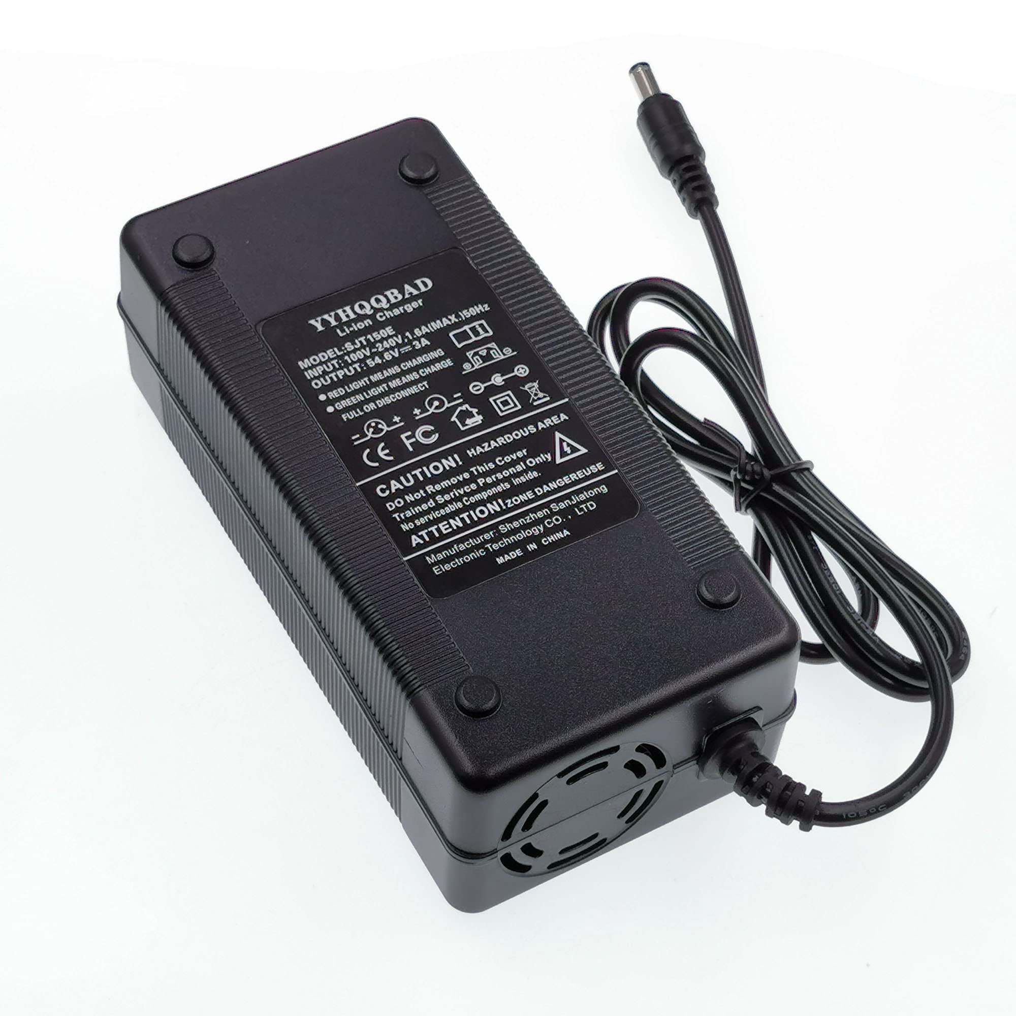 Akku-Ladegerät, 54,6 V, 3 A, für Li-Ion-Akku, 13S, 48 V, Ladegerät für Lithium-Akku, E-Bike, DC5,5 x 2,1 mm