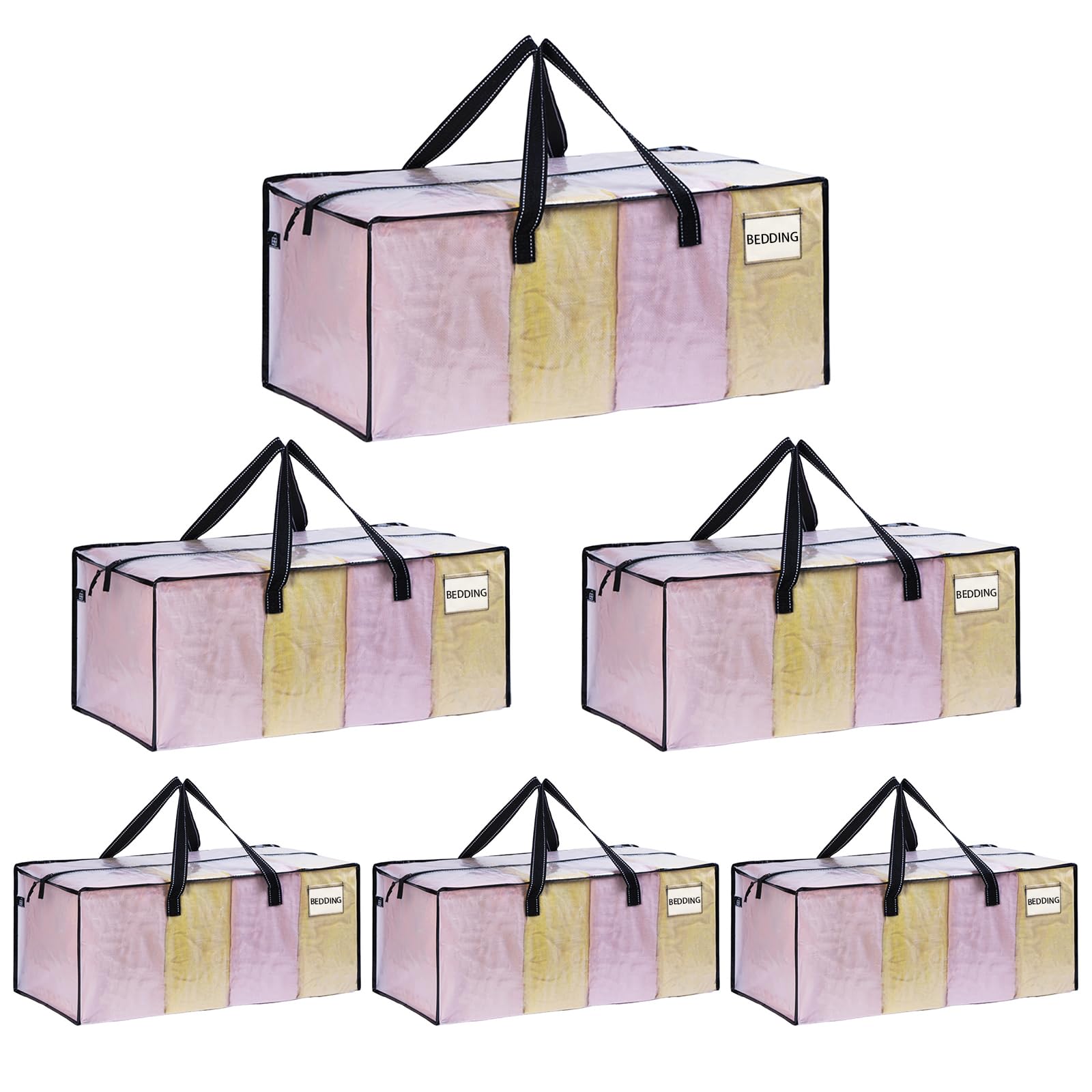 VENO 6 Pack Moving Bags Extra Large Bags for Chritsmas Storage Heavy-Duty Storage Totes, Packing Boxes