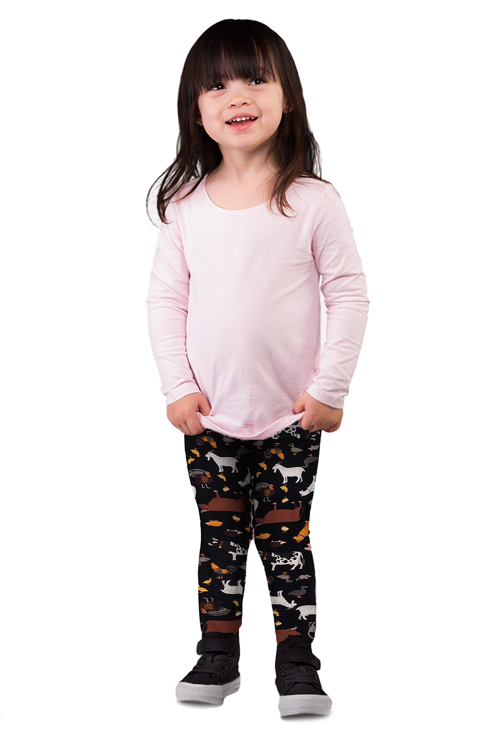 Petting Zoo - Kids Brushed FeatherSoft Printed Legging