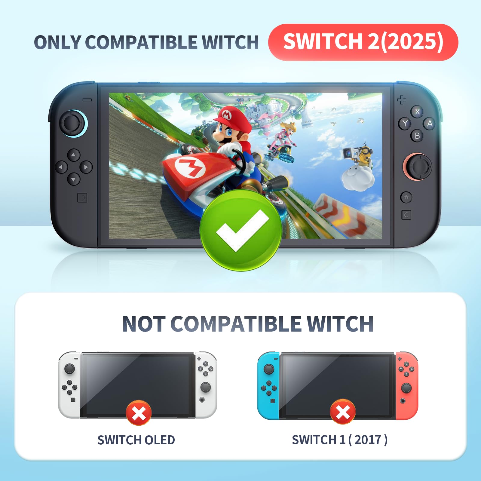 Tixlux Protector de Pantalla 3 Unidades Compatible con Nintendo Switch 2 (2025), Vidrio Templado 9H, Antiarañazos, Ultra Transparente, Sin Burbujas, Instalación Fácil