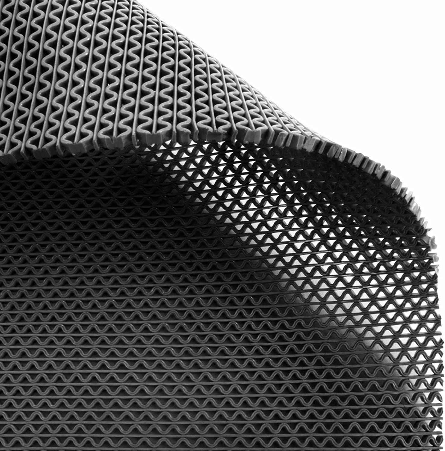 Floordirekt Hygienematten Anti-Slip für Barfußzonen | Gummimatte auf Maß für Nasszonen: Saunen, Schwimmbäder, Umkleidekabinen | Viele Größen, viele Farben, Zuschnitt (Grau, 90 x 100 cm)