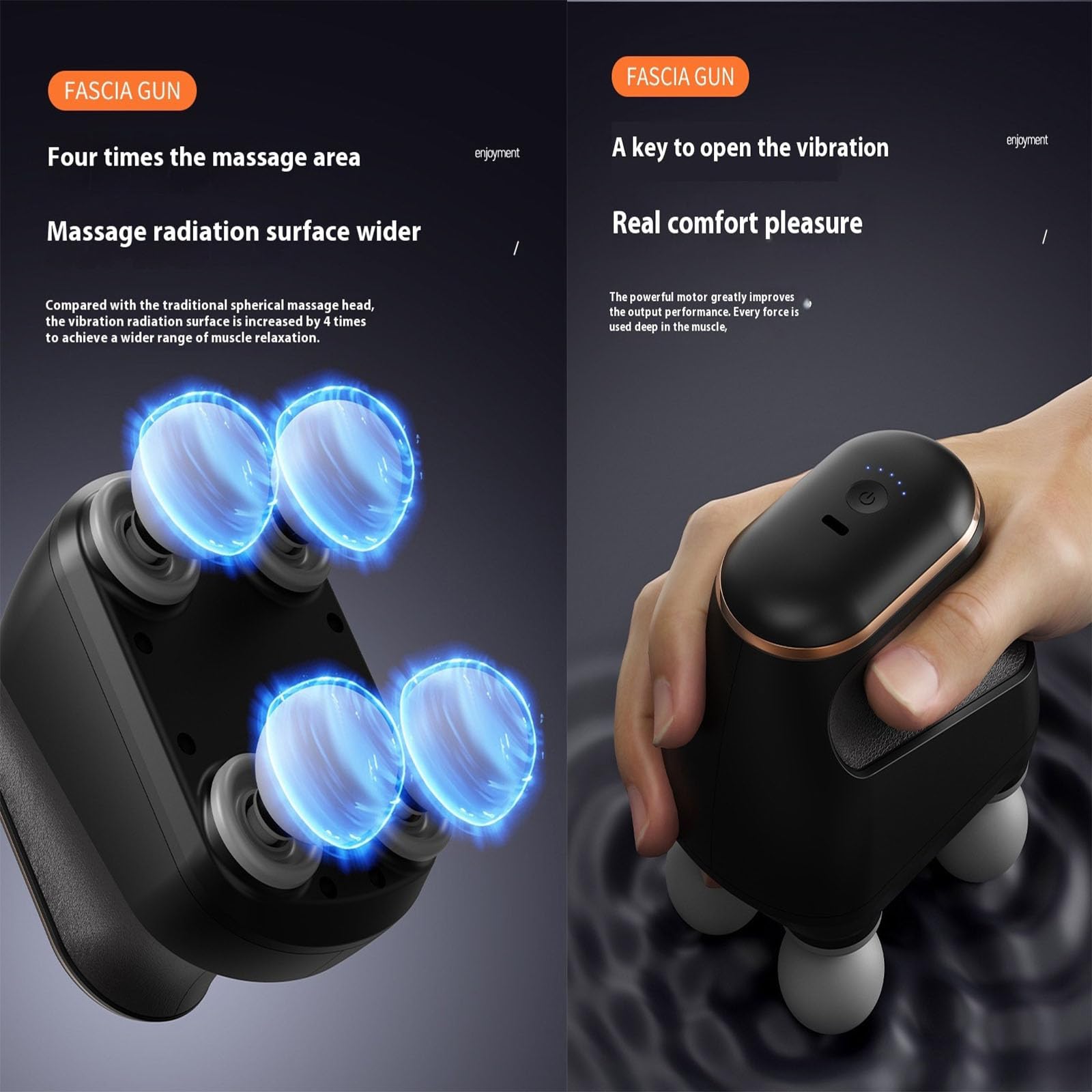 Masajeador de 4 cabezas, masajeador de caballo, pistola masajeadora eléctrica de mano de percusión muscular con 12 cabezales de masaje para alivio del dolor de hombros, cuerpo, espalda y piernas