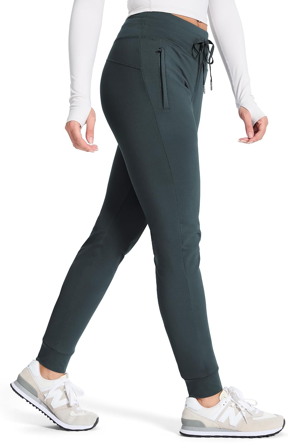 SEVEGO Women 30"/32"/34"/36"/38" Tall Inseam Fleece Lined Joggers Water Resistant Hiking Pants with Zipper Pockets - Image 2