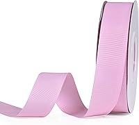 Vista 117 de Rollo de cinta de grogrén sólido YAMA de 5/8 pulgadas - 25 yardas para cintas de envolver regalos, blanco