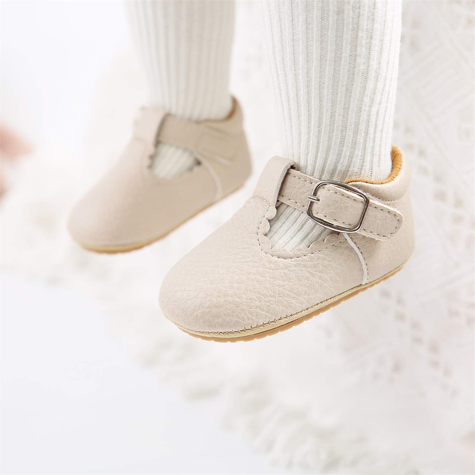 RVROVIC Neonata Mocassini Principessa Mary Jane Abiti piatti Scarpe Premium Leggero Morbido Sole Presepe Scarpe Bambino Scarpe