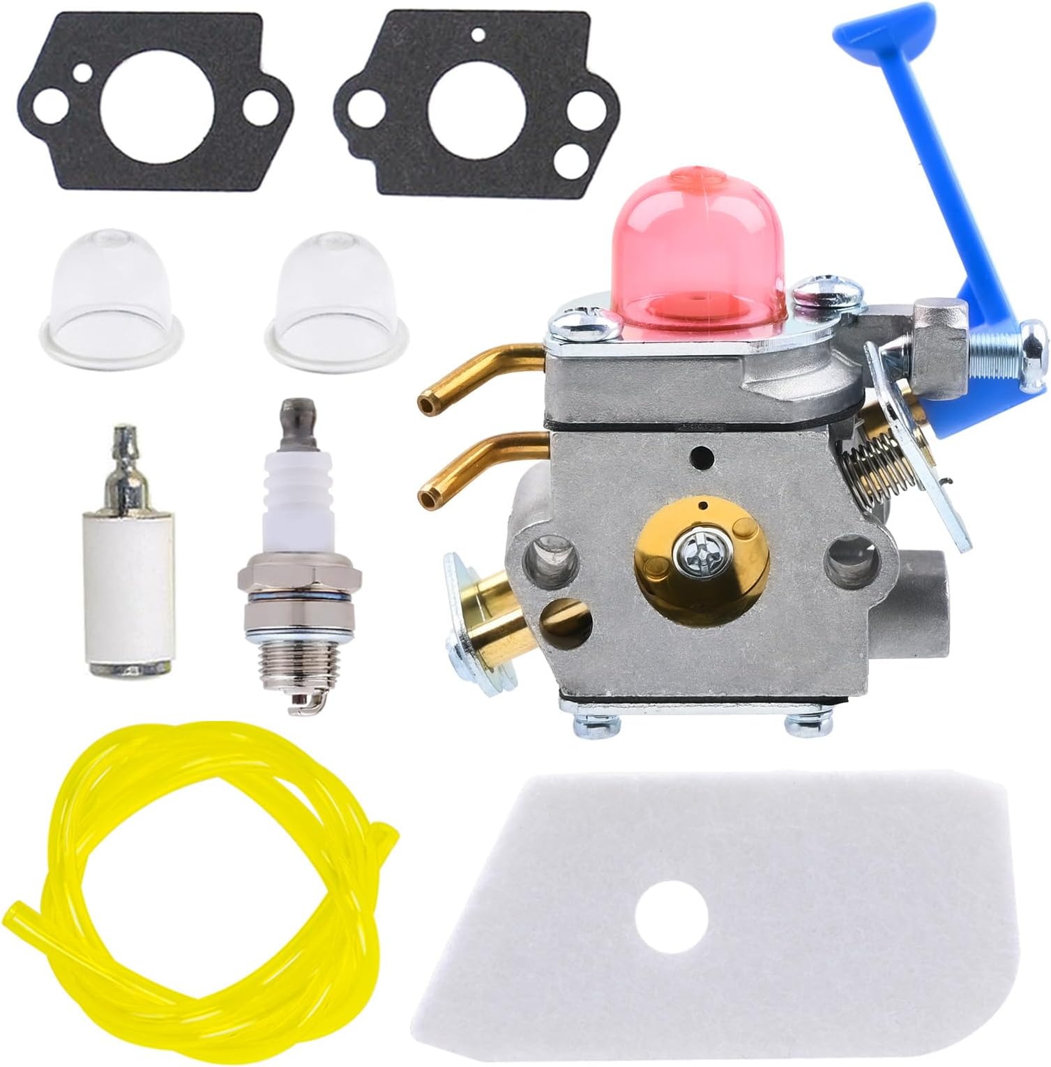 FitBest 128LD Carburetor Kit for Husqvarna 128LD 128C 128L 128R 128RJ 128CD 128LDX Trimmer | Replaces Zama C1Q-W40A | OEM 545081848 | Complete Tune-Up Kit