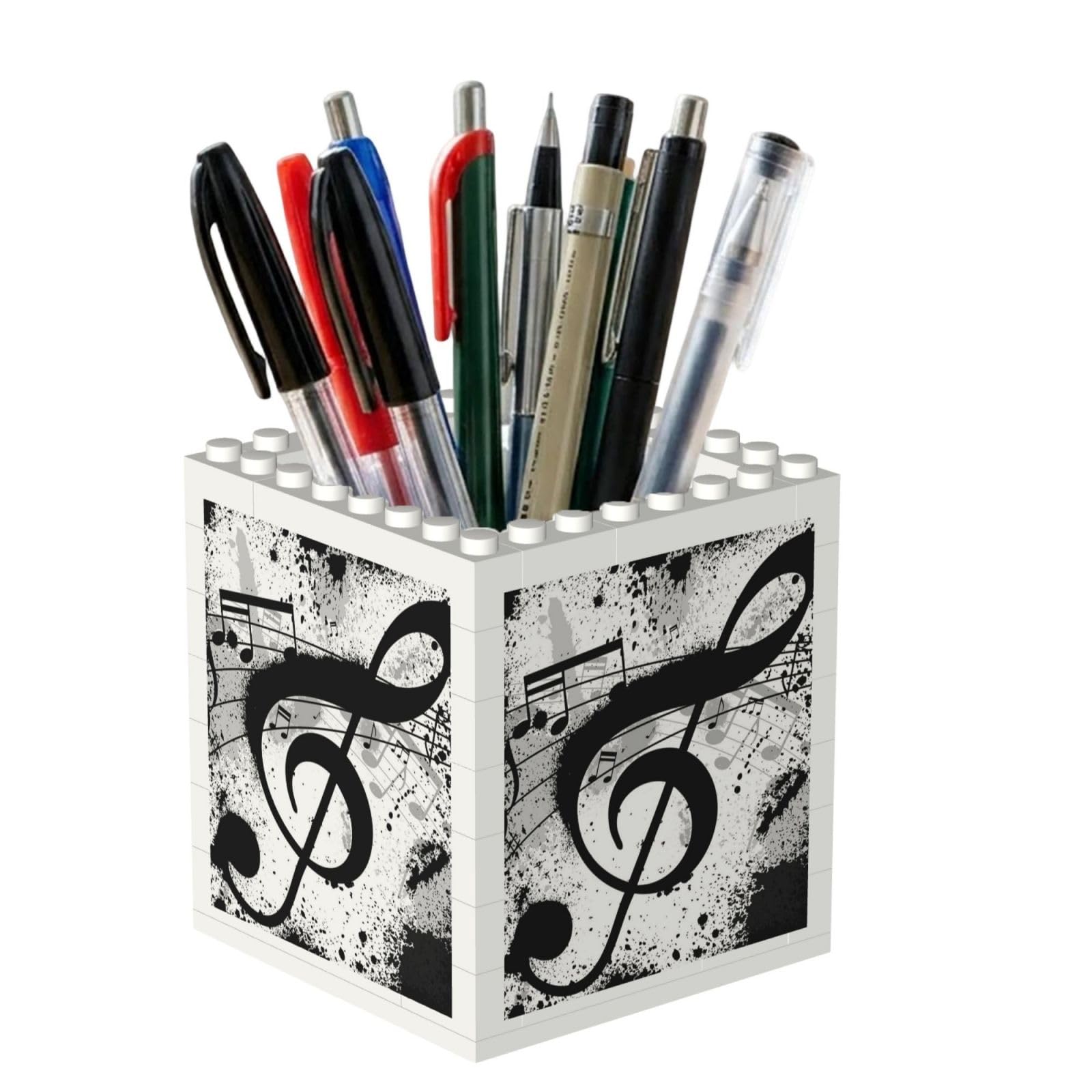 Poadnly Music Notes, Pen Pot Pencil Holder for Office Home School, Compact Desk Organiser for Office Stationery