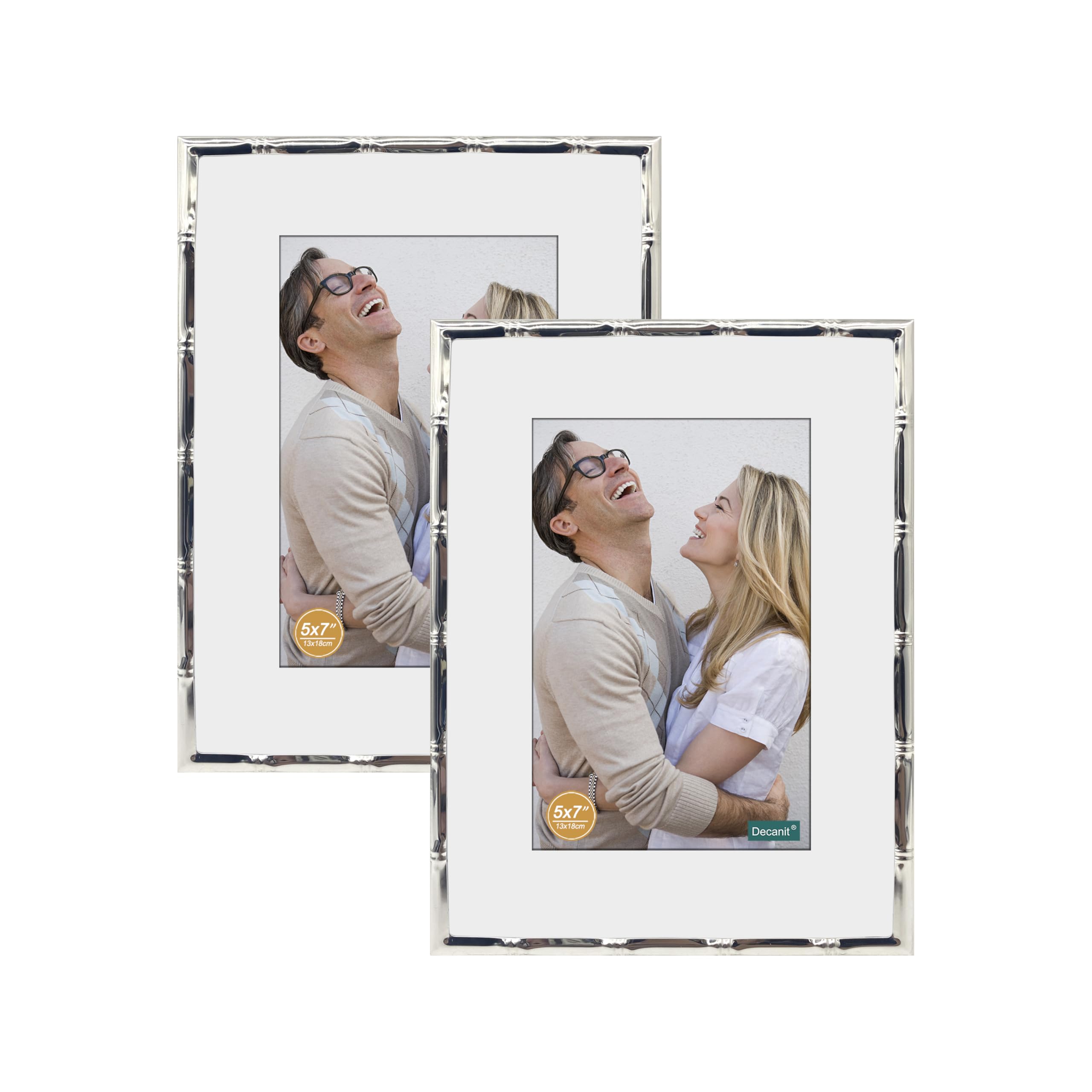 Cadres photo en métal 20x25 cm DECANIT argentés pour décoration maison