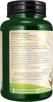 Now Pets, UC-II Advanced Joint Mobility for Dogs and Cats, Veterinarian formulated, Help Maintain Cartilage and Connective Tissue*, 60 Chewable Tablets (60 Grams)