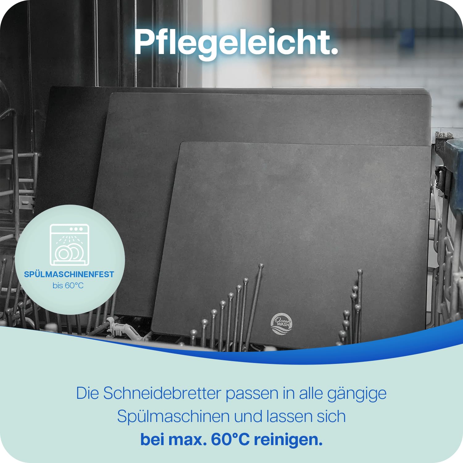 Schneidebrett Set, lebensmittelgeeignetes Resin und Holzfaser, 3 Stück Holzschneidebrett, antibakterielles Cutting Board, spülmaschinenfest bis 60°C