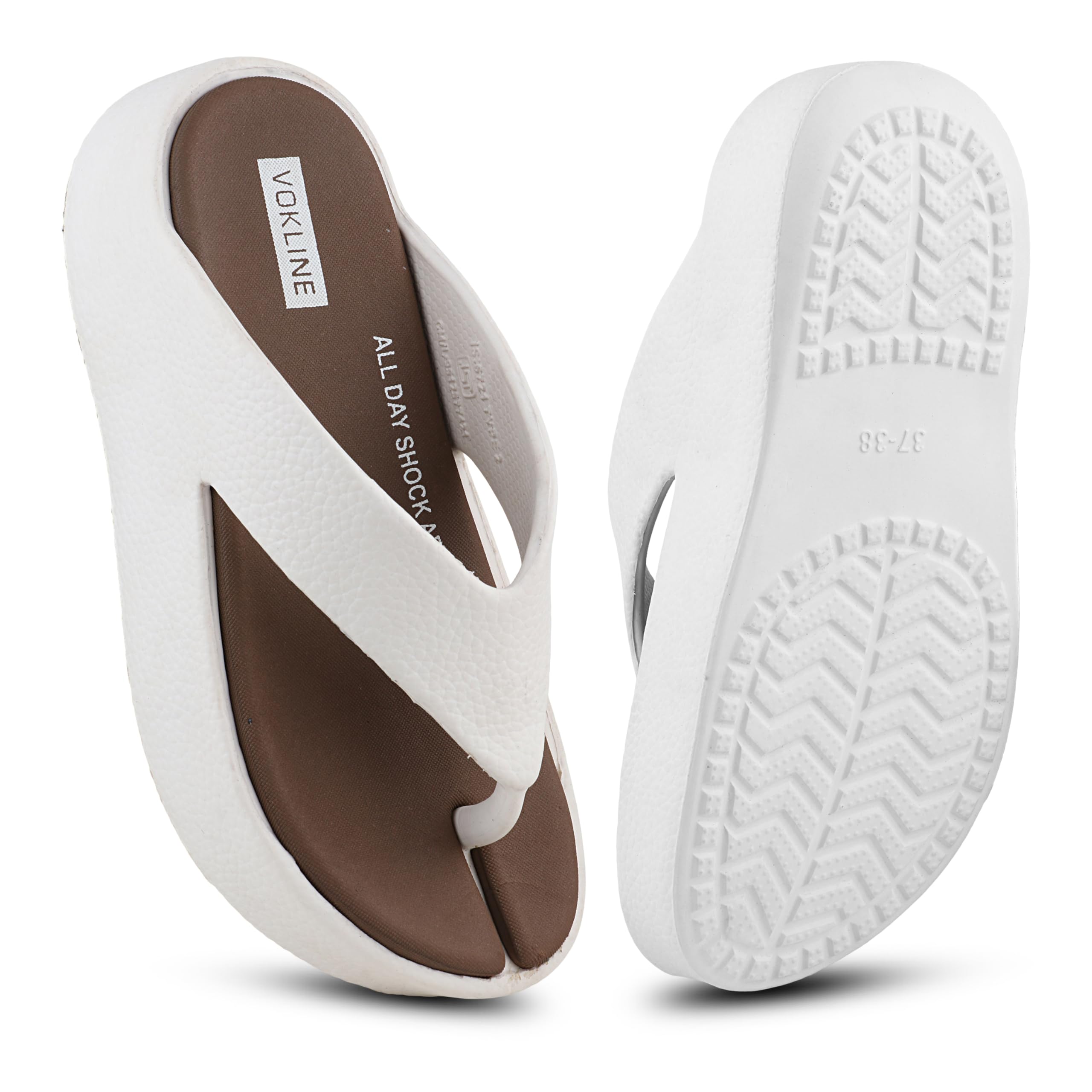 vokline Women's Slipper | Soft Sole | Lightweight | Long Lasting | Non-Slip | Orthopedic Pain Relief | Casual Wear | Size 4-7-picture-1