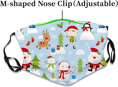 Miniatura 2 de 6 bandanas lavables para niños y niñas, reutilizables, de tela, protección contra el polvo, con cintas ajustables para las orejas, para niños y niñas