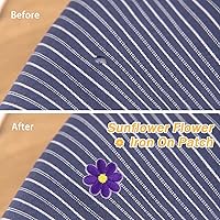 Vista 5 de 44 parches bordados para planchar con flores de girasol, parches de decoración para ropa, chaquetas, mochilas, jeans, sombreros, bolsas, accesorios