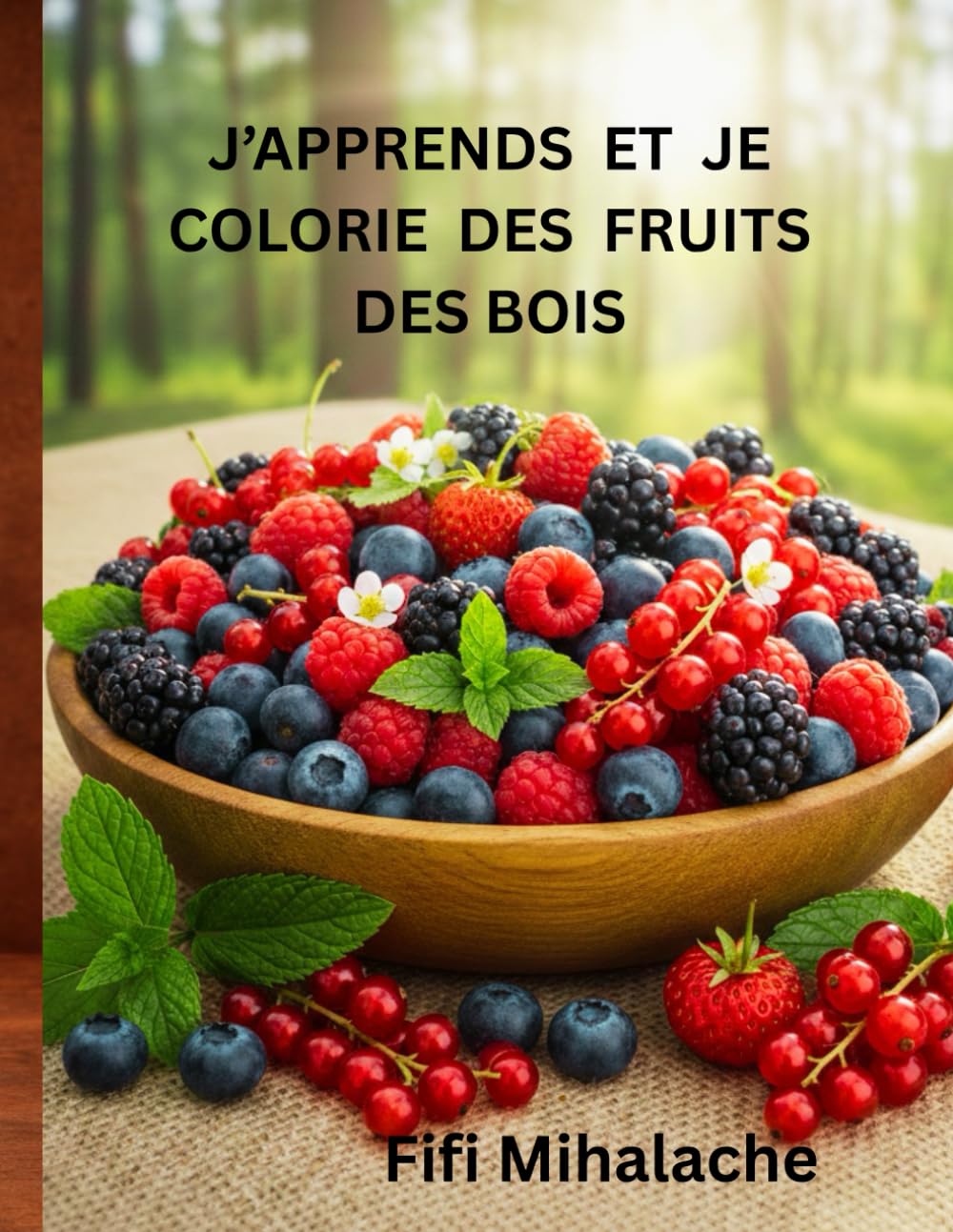 J’APPRENDS ET JE COLORIE DES FRUITS DES BOIS: pour les enfants âgés de 4 à 10 ans