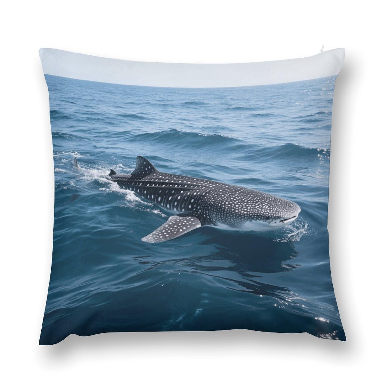 VstaDank Whale Shark Throw Pillow Cover with Hidden Zipper Farmhouse Couch Pillow Cover Cozy Soft Short Plush Cushion Case Fashion Square Decorative Pillow Cover for Living Room