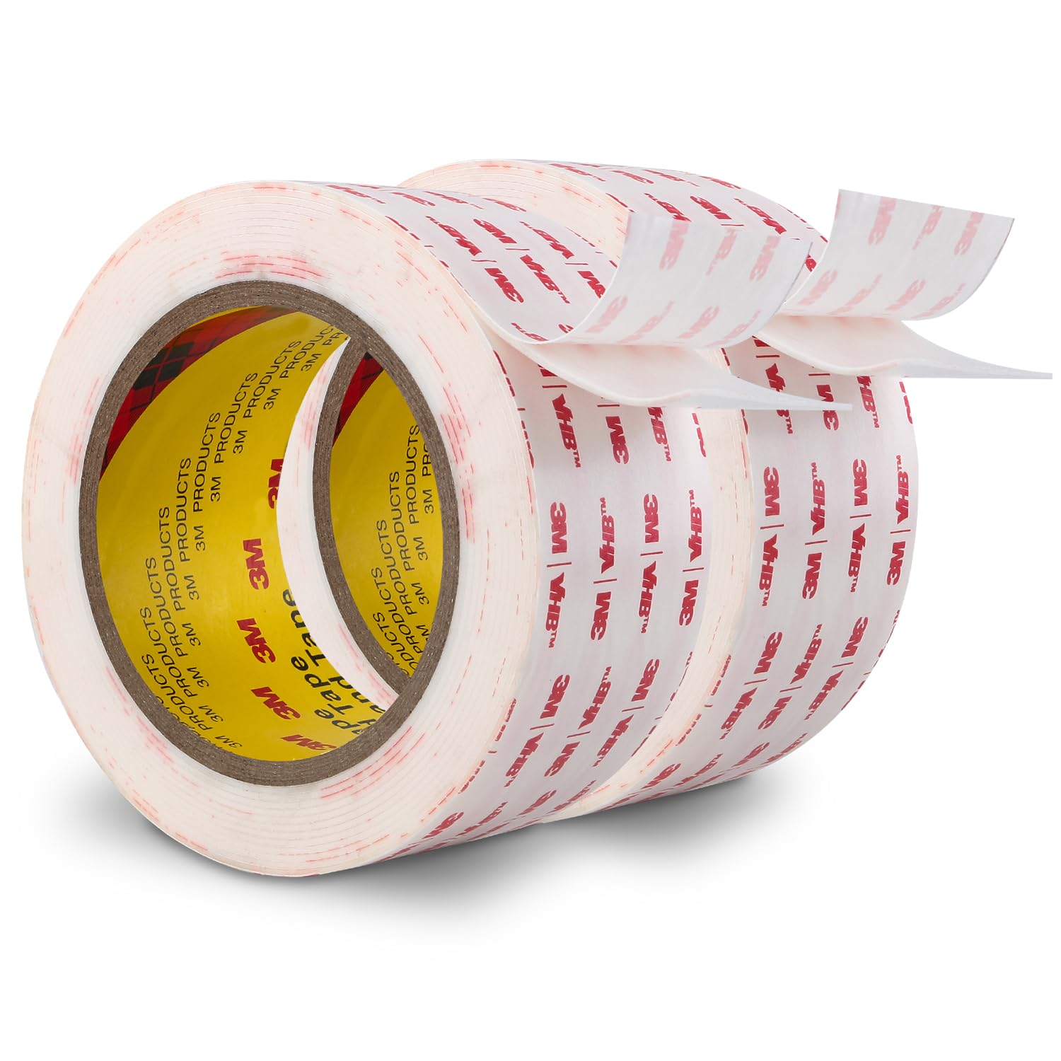 3M Double Sided Tape Heavy Duty 2'' x 15.4Ft 0.043in Thick White 4950 Adhesive Waterproof Foam Mounting Tape for Home, Office, Decoration, 2 Pack