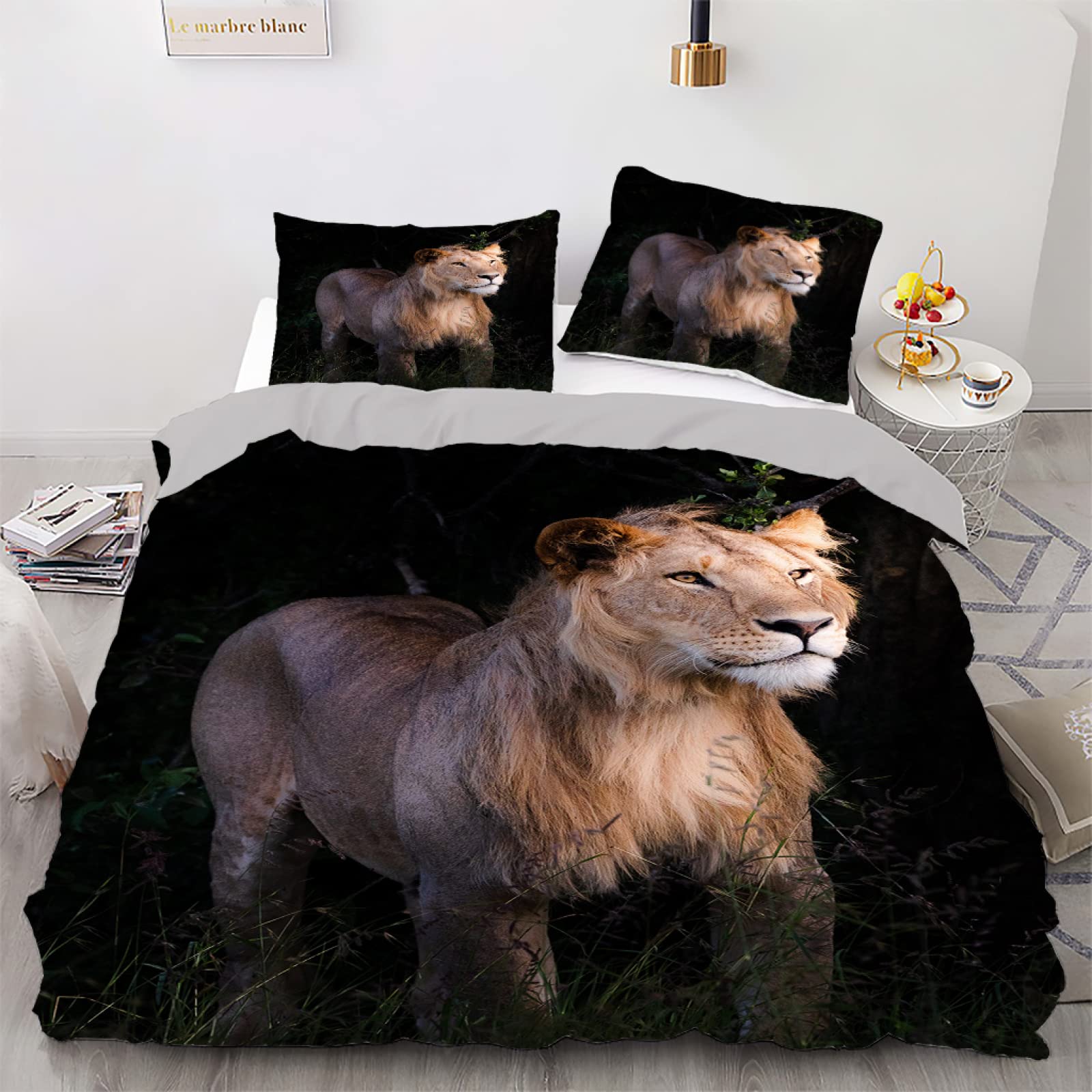 Parure de lit 135x200 Black Beast pour chambre d'enfant ou d'étudiant confortable