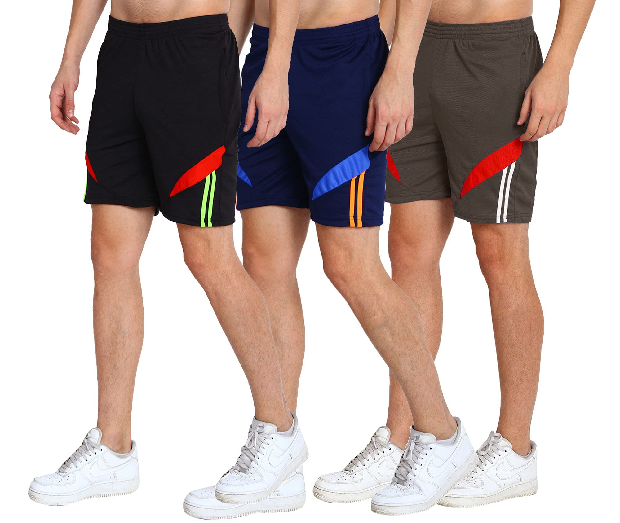 dia a dia Dia Dia Men’s Lightweight Sports Shorts, Quick Dry Breathable Honeycomb Fabric, Zippered Pockets, Drawstring Waist – Ideal for Gym, Workout, Travel, Loungewear, Nightwear-picture-28