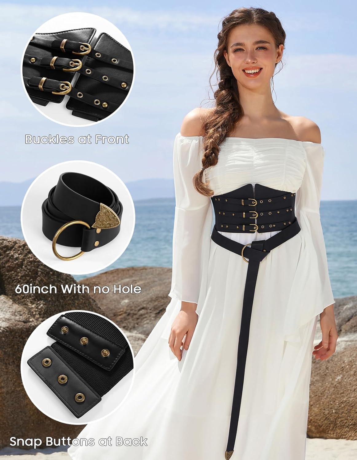 Scarlet Darkness Corset Belt for Women Men Waist Cincher Cosplay Costume Accessories Adjustable Buckle Strap - Image 2