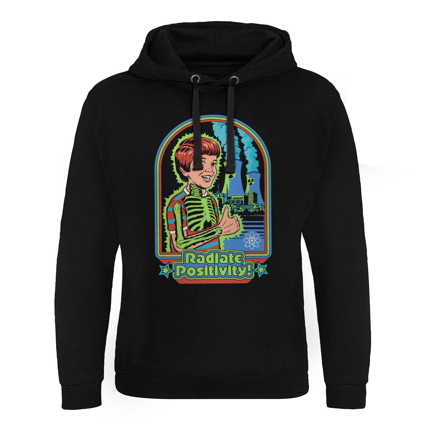 Steven Rhodes Unisex Black Officially Licensed Radiate Positivity Epic Hoodie (Black), Small