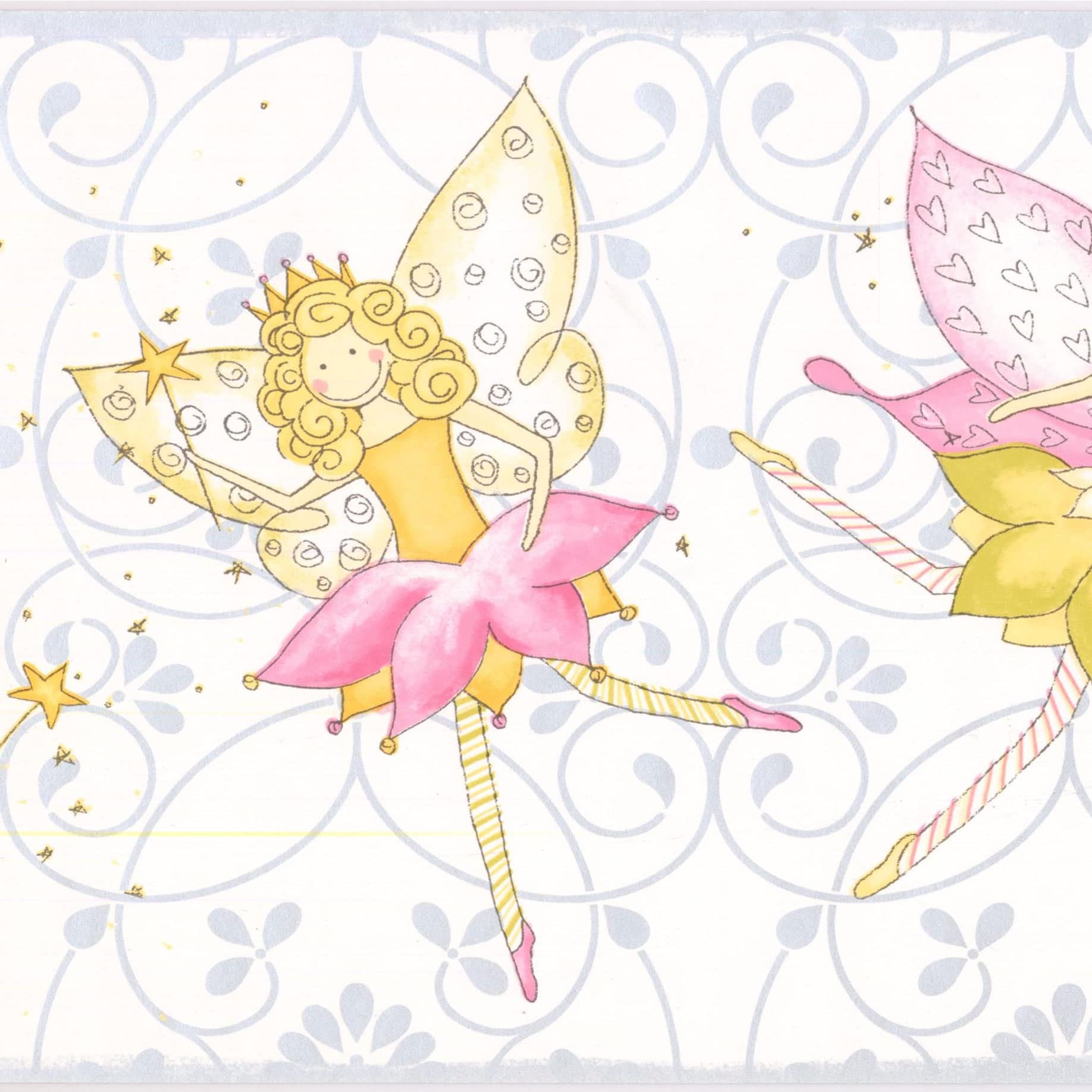 Bordure papier peint ballerines pour embellir une chambre de fille