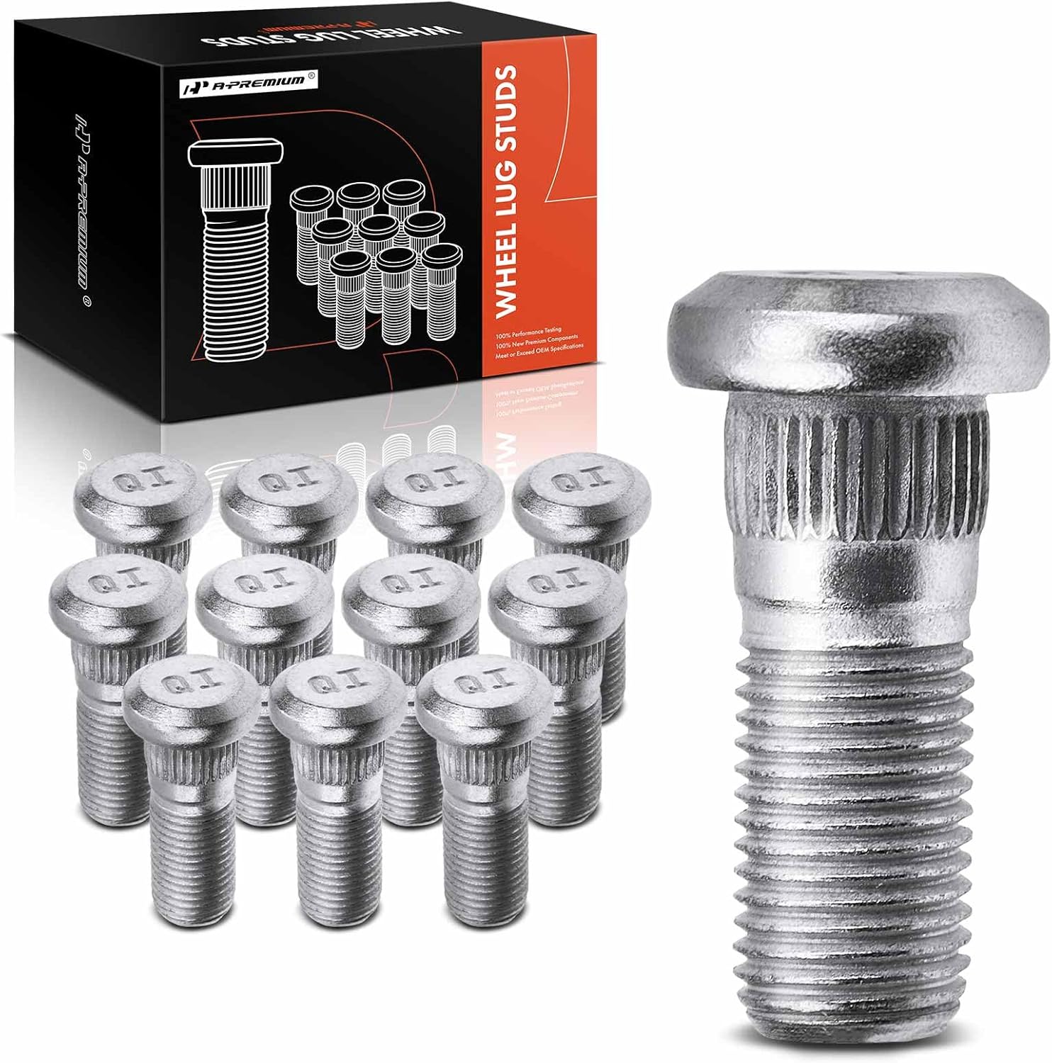 A-Premium 12PCS M12-1.25 Wheel Lug Studs Compatible with INFINITI QX4 & Nissan 200SX, 300ZX, Frontier, Maxima, Pathfinder, Pickup, Pulsar, Sentra, Xterra, 720, D21 12-PC Set