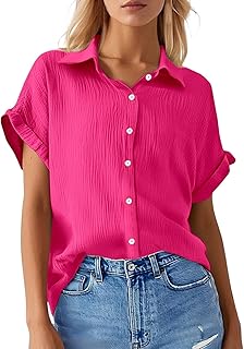 Blusa de mujer de moda con cuello en V elegante manga larga bolsillos versátil para oficina ocio