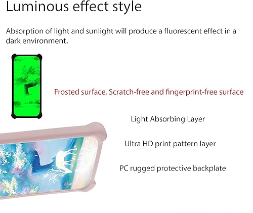 Miniatura 3 de jioeuinly Case Compatible with Celular Kalley Element 5+Plus Phone Case Cover with Tempered Glass Screen ProtectorHard PC + Soft SiliconeRing