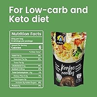 Vista 3 de Hethstia Paquete de 12 pasta de fideos Shirataki Keto Fettuccine y fideos Konjac dieta espaguetis aptos para paleo, sin azúcar, sin gluten, bajo