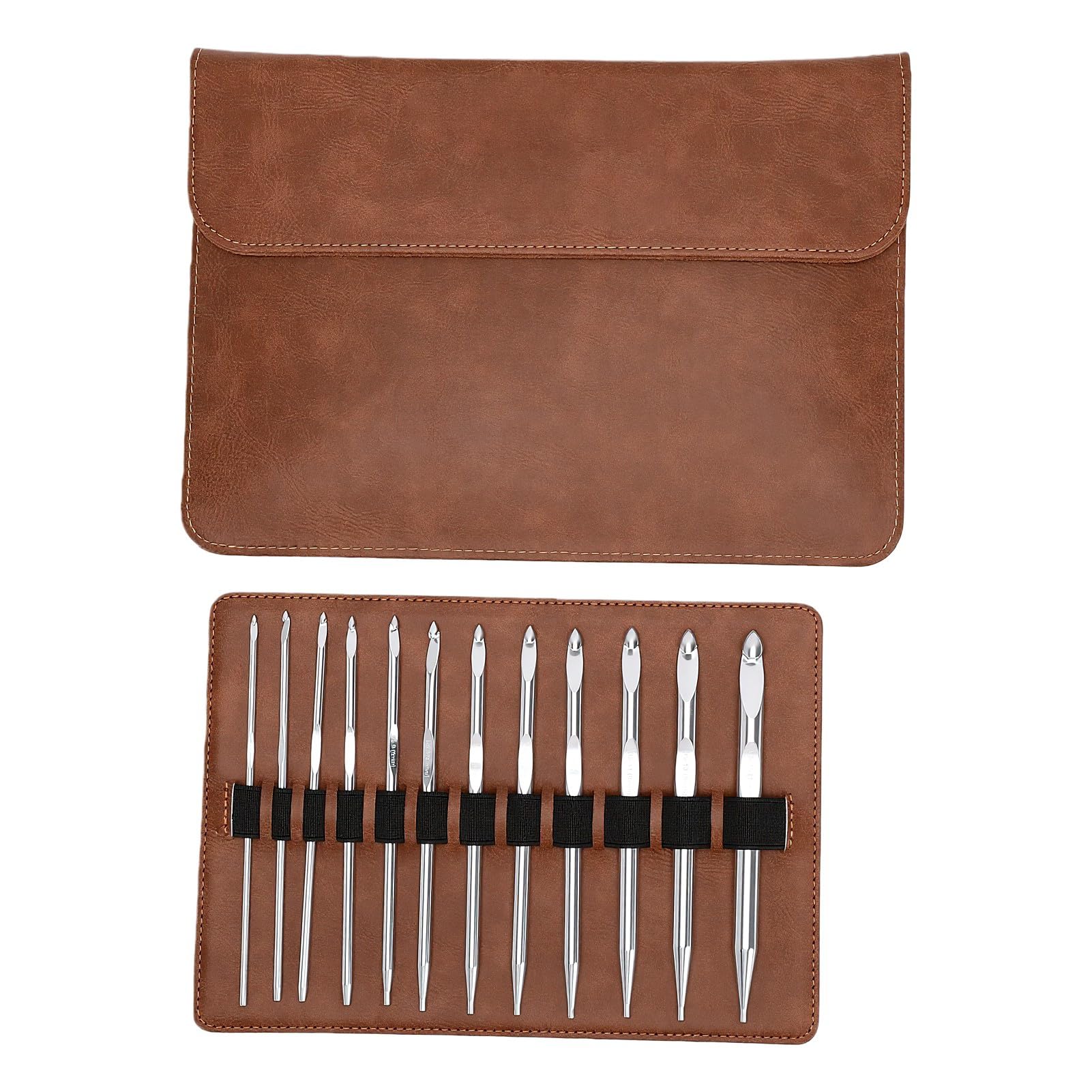 OVAQUIXI Juego de 12 Ganchos de Crochet Intercambiables 3.0-10.0mm,