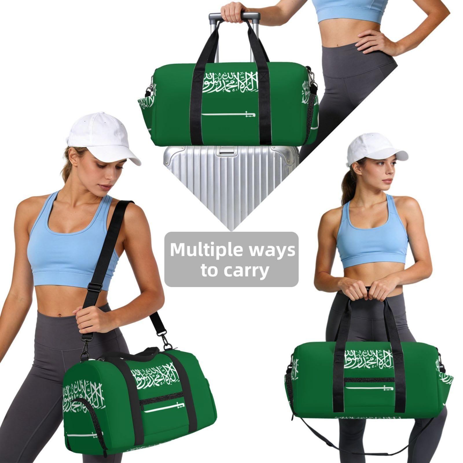 Flag of Saudi Arabia - Bolsa de gimnasio, impermeable, con compartimento
