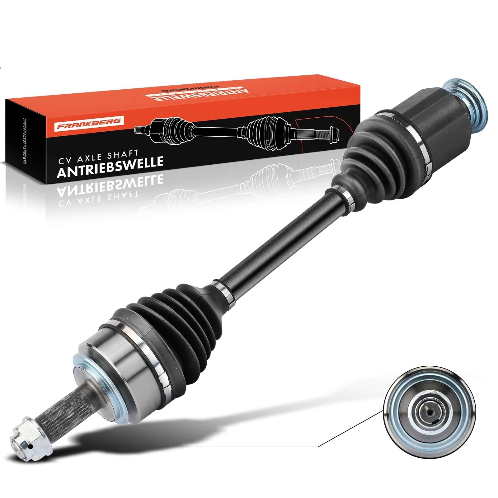 Frankberg Eje motriz Eje de transmisión Caja de cambios manual Eje delantero Derecha Compatible con CR-V II RD 2.2L 2005-2006 FR-V BE 2.2L 2005-2009 Replace# 44305SKNE00