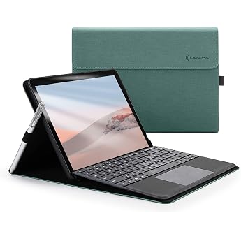 Omnpak Case for Microsoft Surface Go 4/3/2/1 Business Case with Pen Holder Adjustable Multi Viewing Angle Compatible with Type Cover Keyboard