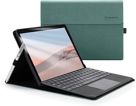 Omnpak Protective Case for Surface Go 4 2023/Go 3 2021/Go 2 2020/Go 2018 with Stylus Holder, Multiple Angle Slim Lightweight Cover, Compatible with Type Cover KeyboardKeyboard Not Included