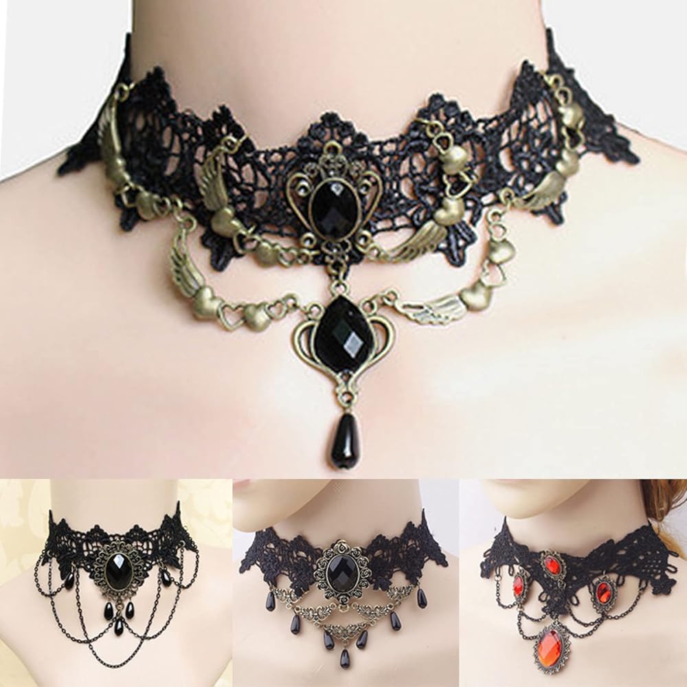 Crystal Black Neck Rhinestone Collares Sexy Gothic Chokers