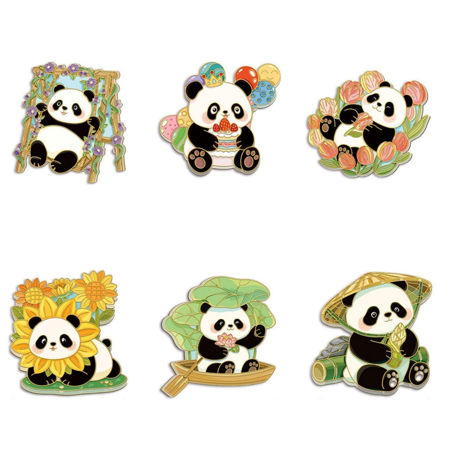 PANGBOER 6Pcs Lovely Refrigerator Magnets Fridge Garage Door Magnet Sticker Magnet Decorations for Offices Kitchen Refrigerator