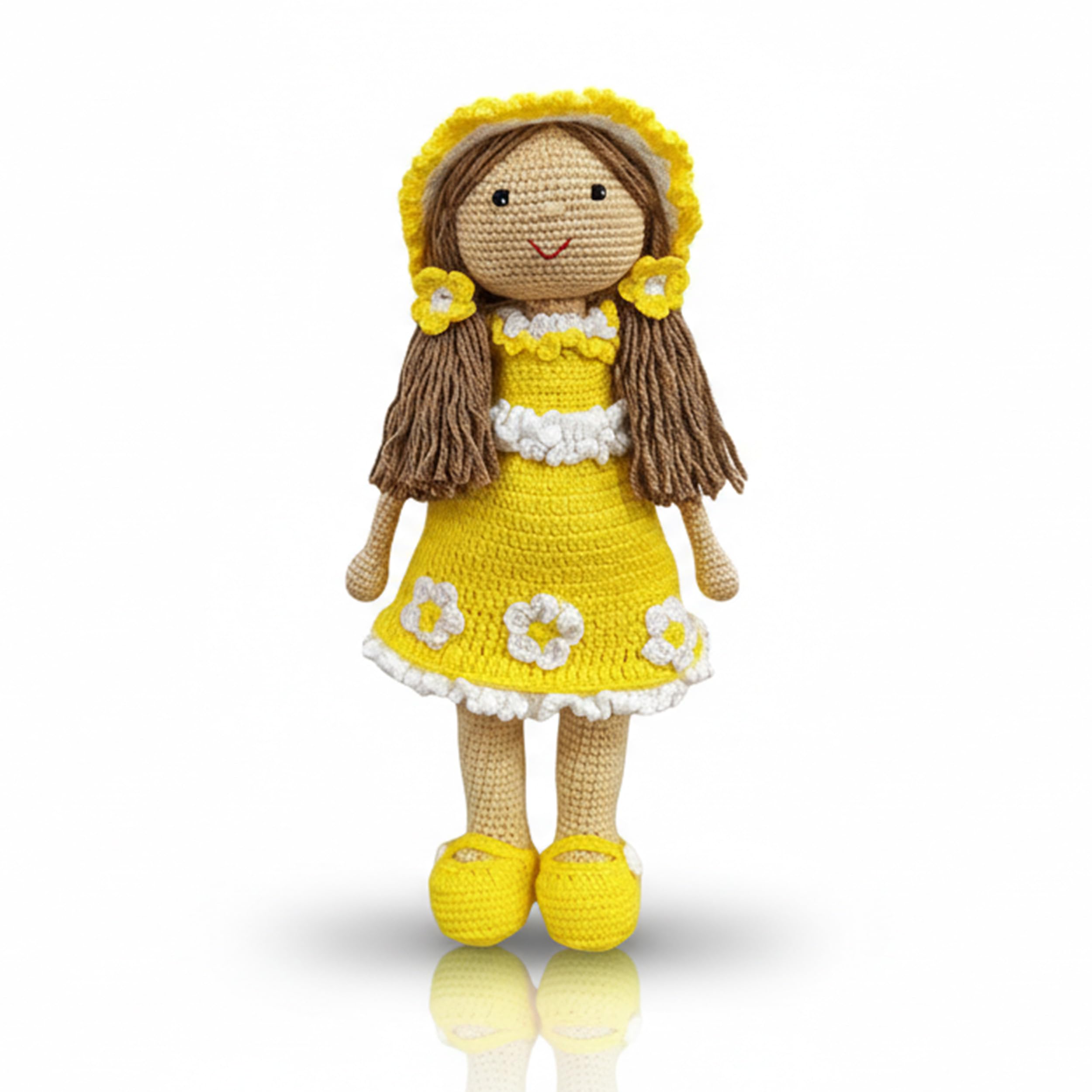 Happy Threads | Sunshine Doll,Handmade Crochet Stuffed Doll,Best Soft Toys for Girls & Boys, 17 inches, Perfect Size for Kids,Childsafe, Eco-Friendly Decor and Gifting Item, (BIS certifed)-image-17