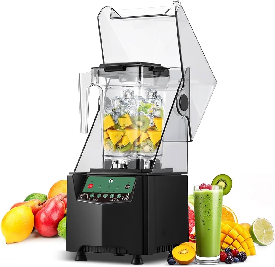 Amazon | Huanyu 業務用ブレンダー 1000W/2L 防音カバー付き Amazon | Huanyu 業務用ブレンダー 1000W/2L 防音カバー付き