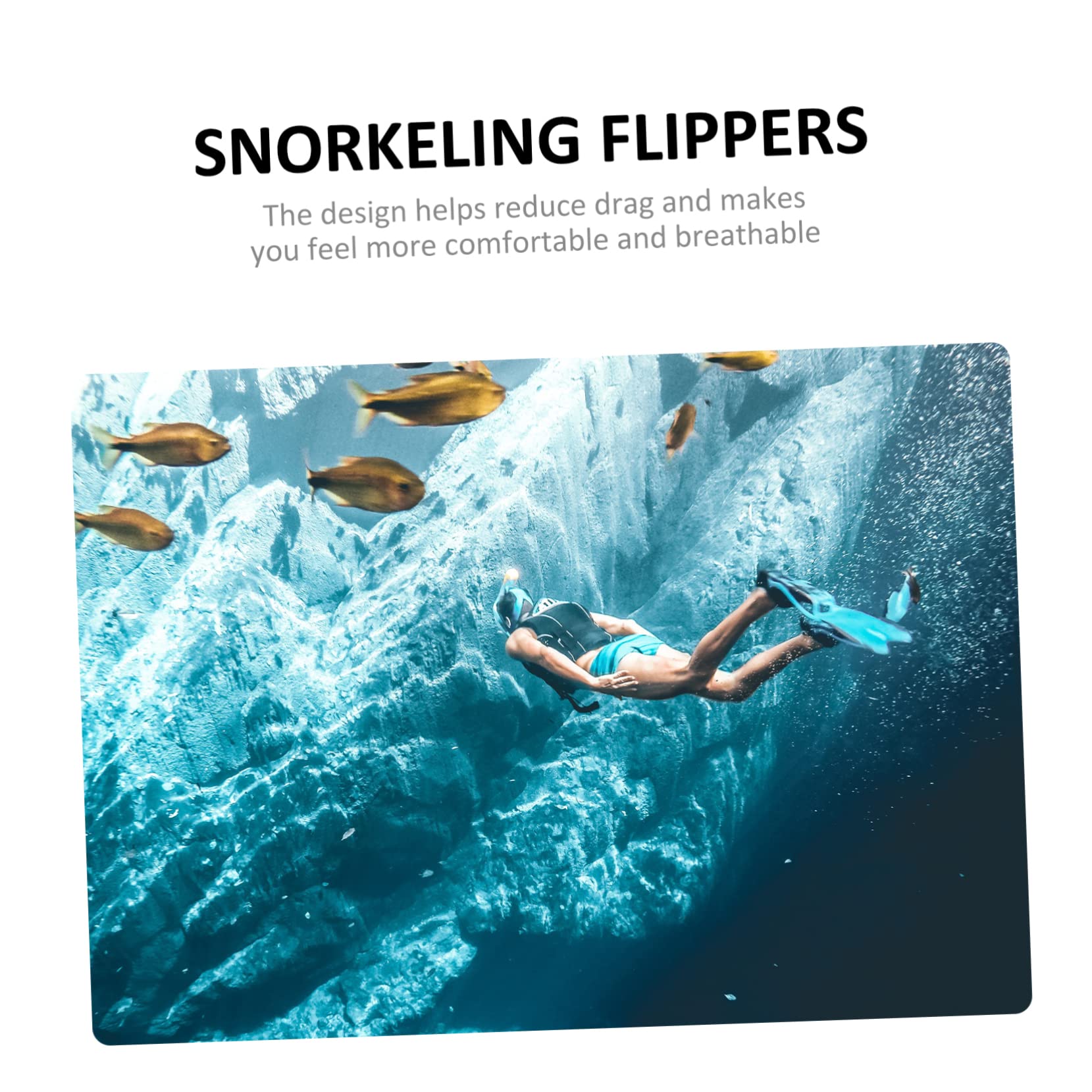 UKCOCO 2 Pinne Snorkeling per Adulti Ergonomico per Immersione e Allenamento Piscina e Stabilità e Migliorate