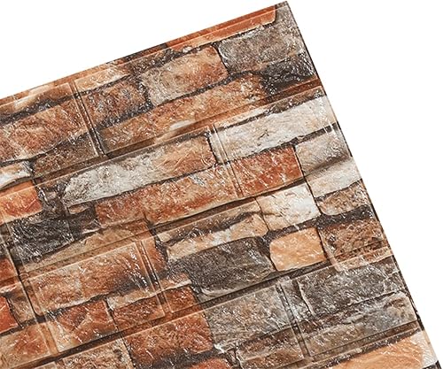 Miniatura 6 de Cozylkx Panel de pared 3D autoadhesivo de 13 x 30 pulgadas para despegar y pegar papel tapiz de espuma de ladrillo adhesivo de pared para decoración