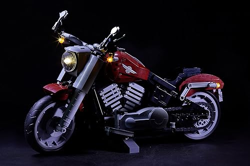 Brick Loot Kit de luces LED de lujo para tu Lego Harley Davidson Fat Boy Motorcycle Set 10269 (juego de Lego no incluido)