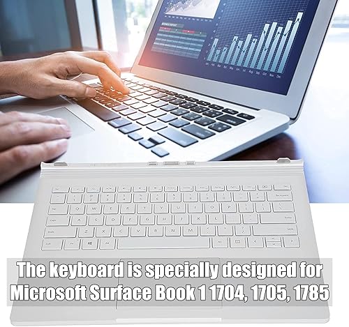 Miniatura 2 de Diyeeni Teclado para Surface Book, teclado portátil de repuesto para Microsoft Book Base 1704 1705 1785, teclado multifuncional de tecla completa,
