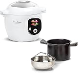 Moulinex Cookeo+ Multicooker intelligente ad alta pressione, 6 l, 80 ricette integrate, senza sorveglianza, schermo intuitivo, guida alla cottura passo-passo, applicazione dedicata, bianco CE854110 - 2