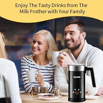 4 in 1 Milk Frother: Electric Milk Foamer with Cold & Hot Froth